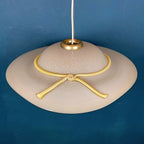 Murano pendant lamp woman's wide-brim-hat Italy 1970s Mid-century italian lighting