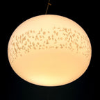 Classic beige murano pendant lamp Vetri Murano Italy 1970s Italian mid-century modern lighting