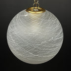 Vintage large swirl murano glass pendant lamp Italy 1970s Mid-century modern italian lighting