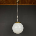 Classic white murano pendant lamp Italy 1970s Italian mid-century modern lighting