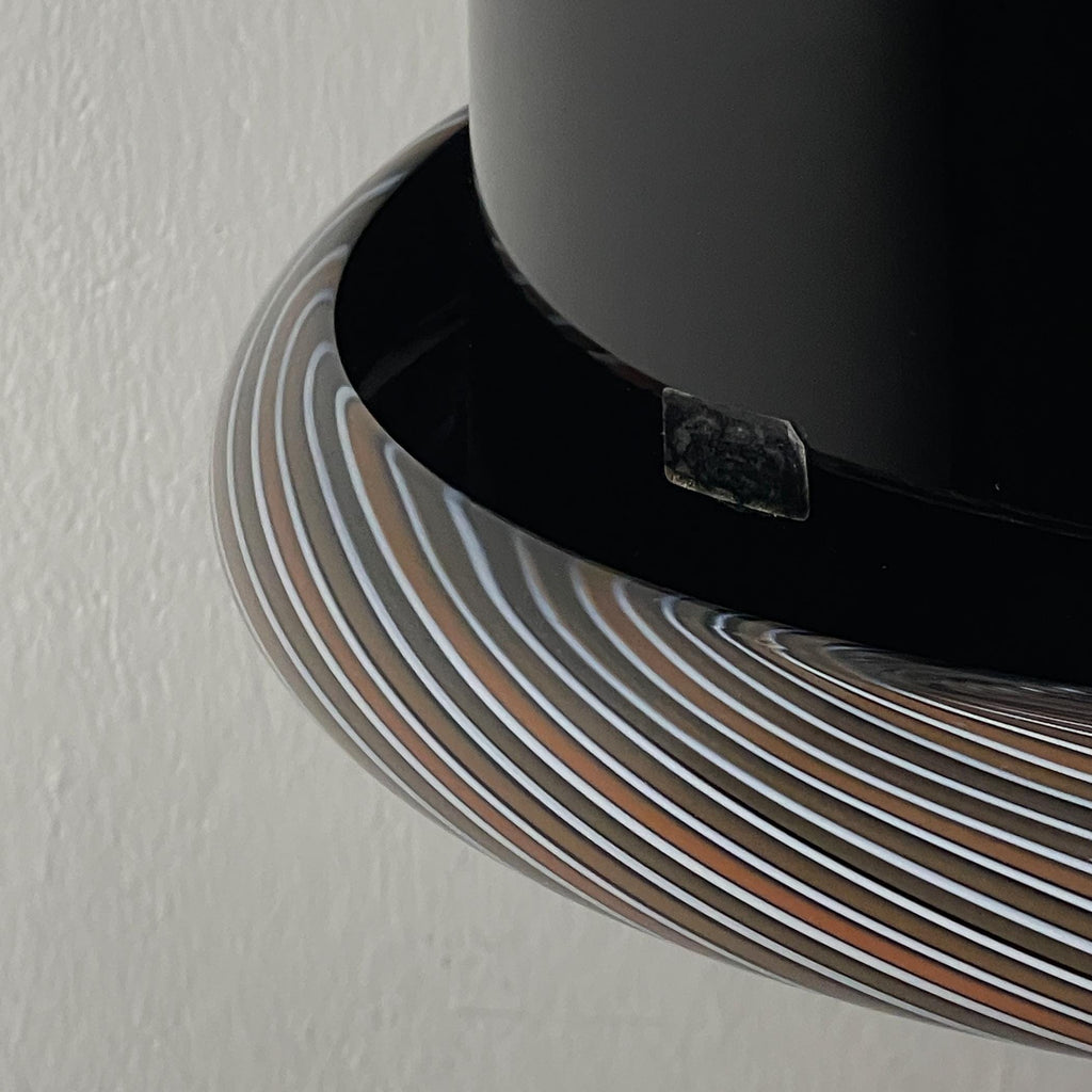Vintage Murano black pendant lamp by Lino Tagliapietra for VeArt, Italy 1960s
