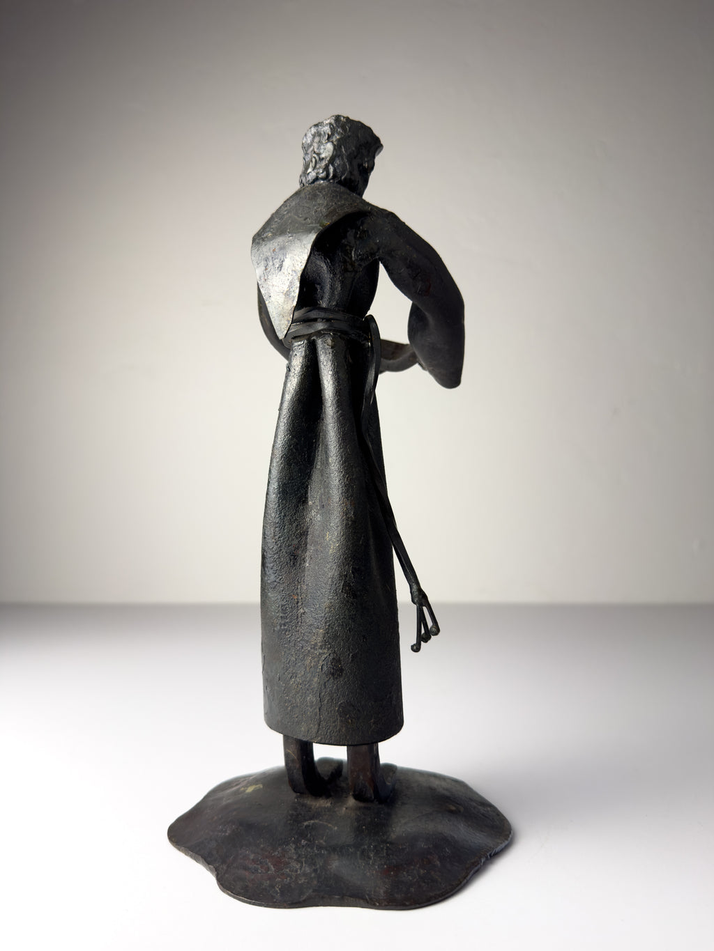 Vintage Brutalist sculpture "Monk With The Book" by Salvino Marsura, Italy 1970s