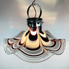 Original murano pendant lamp Flower by AV Mazzega Italy 1970s