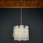 Mid-century murano glass chandelier Eliche by Venini Italy 1960s