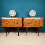 Vintage Murano Glass Table Lamps: F.Fabbian Italian Modern Sphere Set
