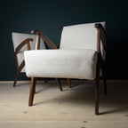 Mid-century armchair, Yugoslavia 1970s, Set of 2, vintage home furniture