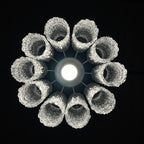 Mid-century murano glass chandelier Tronchi by Toni Zuccheri for Venini Italy 1960s