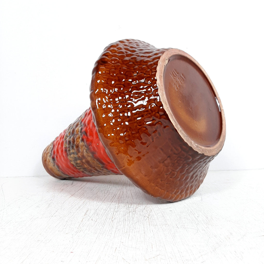Retro XL ceramic vase LAVA '60s Yugoslavia KIL Liboje Vintage porcelain floor vase