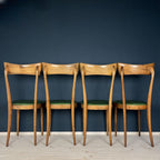 Vintage dining chairs by Pirelli Sapsa, Italy 1950s, Set of 4, Mid-century design