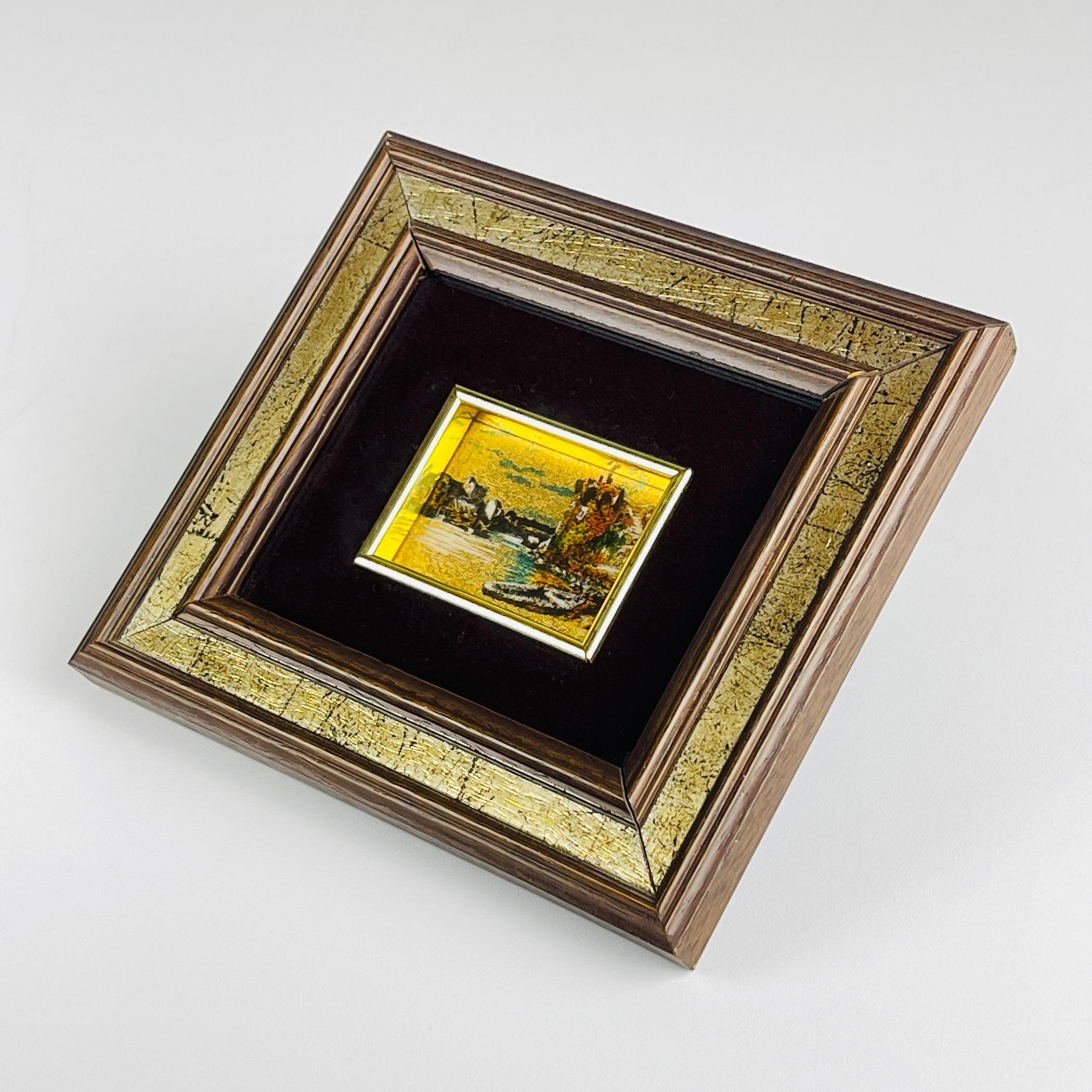 Vintage Pressed Art Framed, Italy, 1970s, Vintage home decor
