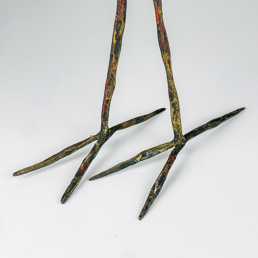 Vintage metal Brutalist sculpture Bird by Salvino Marsura, Italy 1950s, Mid-century Modern