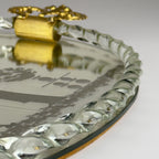 Vintage Venetian glass Mirror Tray, Italy 1950s
