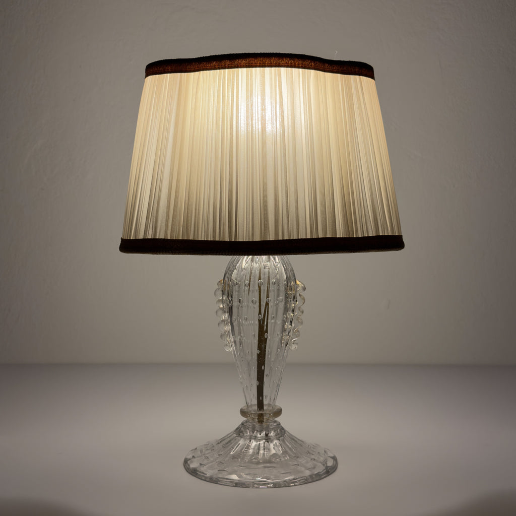 Original Murano glass table lamp by Barovier and Toso, Italy 1980s
