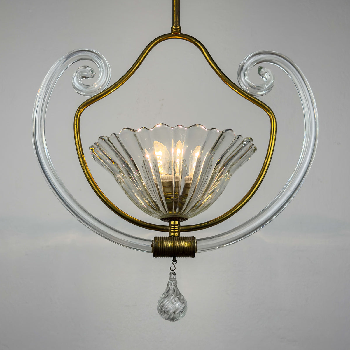 1930s Vintage Murano chandelier by Barovier & Toso, Italy