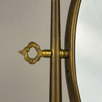 Vintage tabletop vanity mirror from brass, Italy, 1950s
