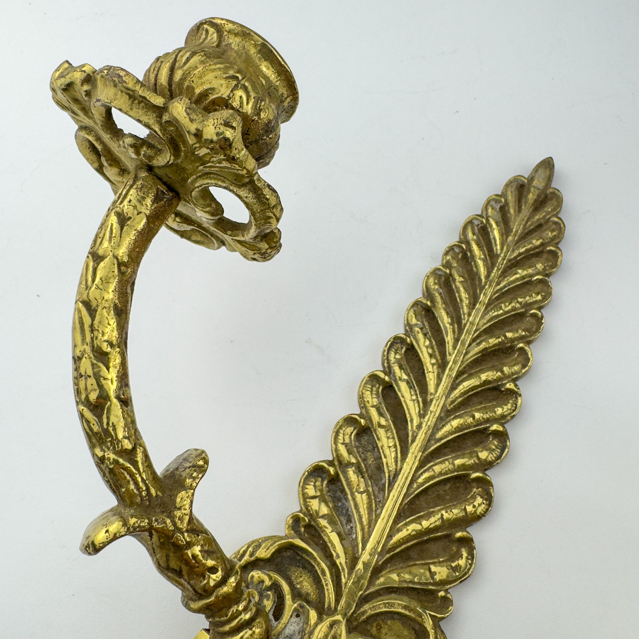 Antique Empire Bronze Wall Candle Sconce, Italy, Late 19th Century