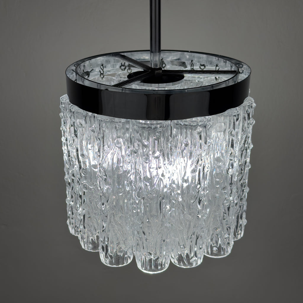 Vintage murano glass chandelier Tronchi by Toni Zuccheri for Venini, Italy 1960s