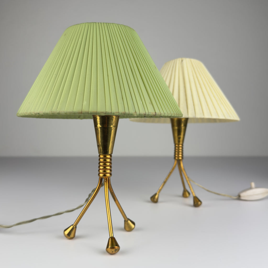 Vintage metal table lamp, Italy 1950s, Set of 2