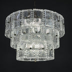 Vintage large crystal chandelier Italy 1960s