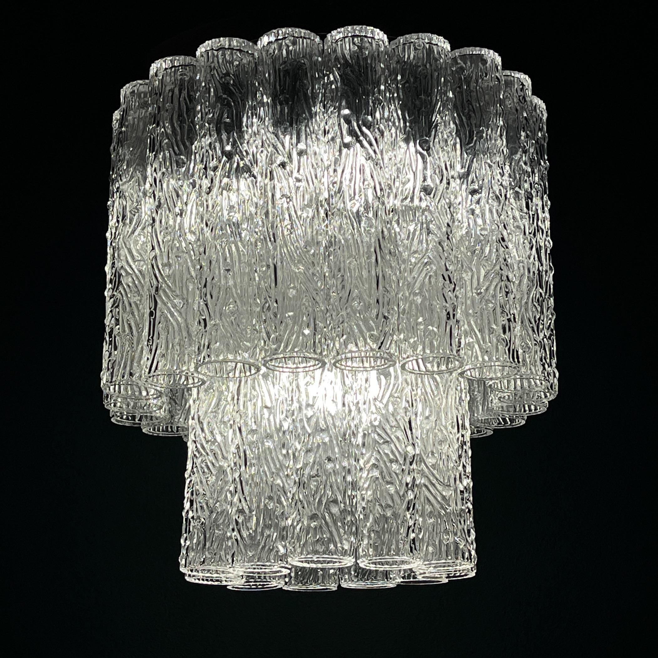 Classic Murano chandelier Tronchi by Venini, Italy 1960s