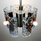 Mid-Century AV Mazzega Murano Glass Chandelier: Italian Space Age Lighting