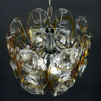 Murano chandelier by Mazzega Italy 1960s Mid-century modern italian lighting 14 murano glass petals