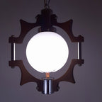 Vintage murano pendant lamp Mazzega Italy 1970s MCM Space Age