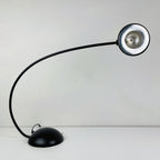 Retro black desk lamp by C. Zaffaroni, Turate (Como), Italy 1980s, retro home office