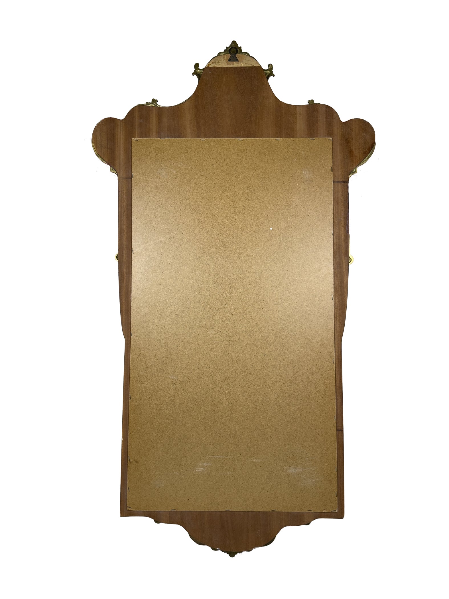 Vintage Large Wooden Wall Mirror, Italy 1950s