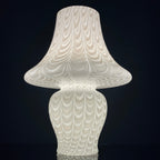 Large Classic white murano table lamp Mushroom Italy 1970s Italian Modern Retro home decor