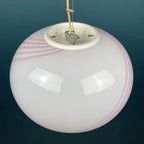 Classic swirl murano pendant lamp Vetri Murano Italy 1970s Italian mid-century modern lighting