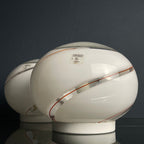 Vintage Murano Glass Table Lamps: Italian Mid-Century Modern Sphere, Set of 2