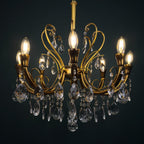 Vintage crystal chandelier, Italy 1950s