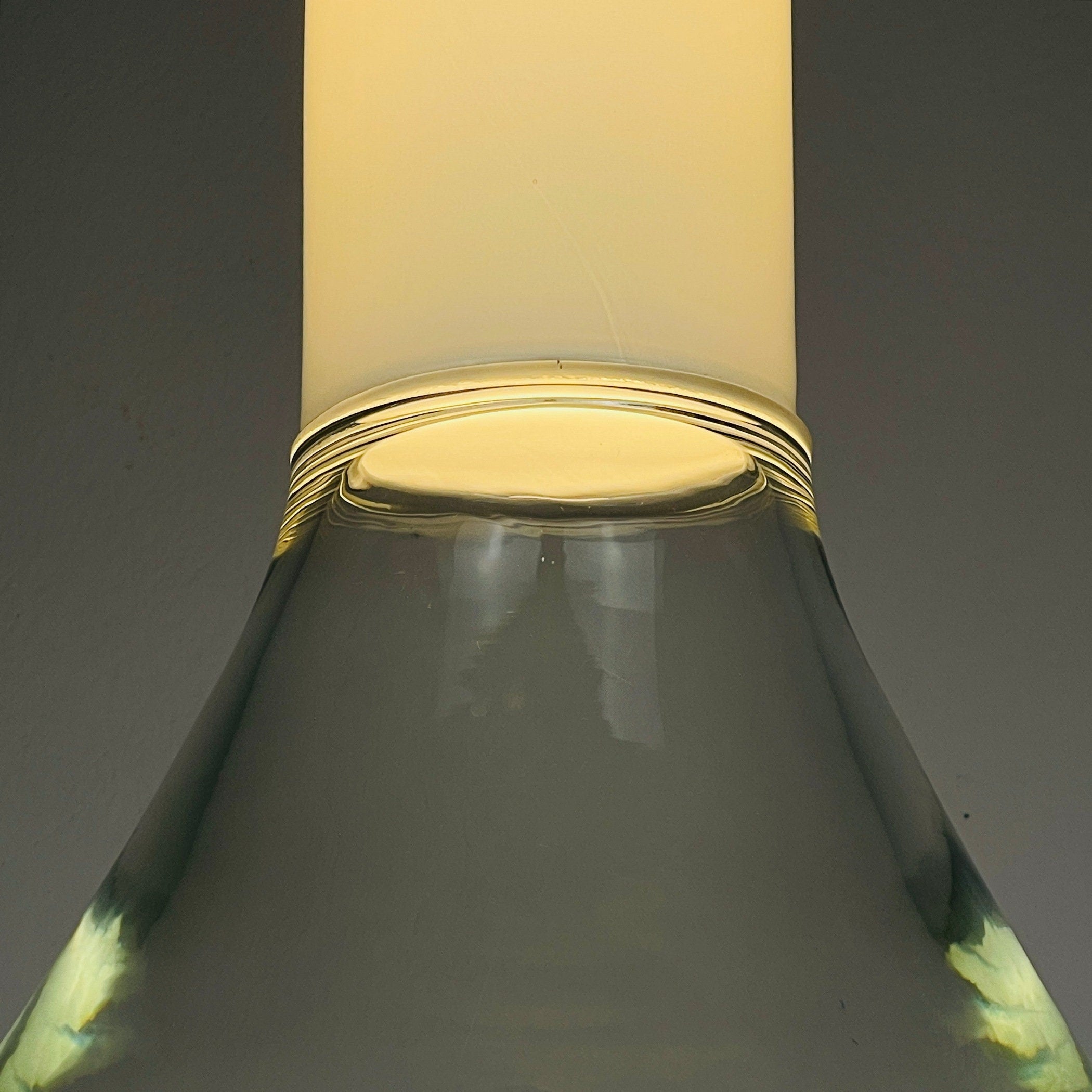 Murano Glass Pendant Lamp: Mid-Century Modern Italian Lighting by Leucos, 1970s