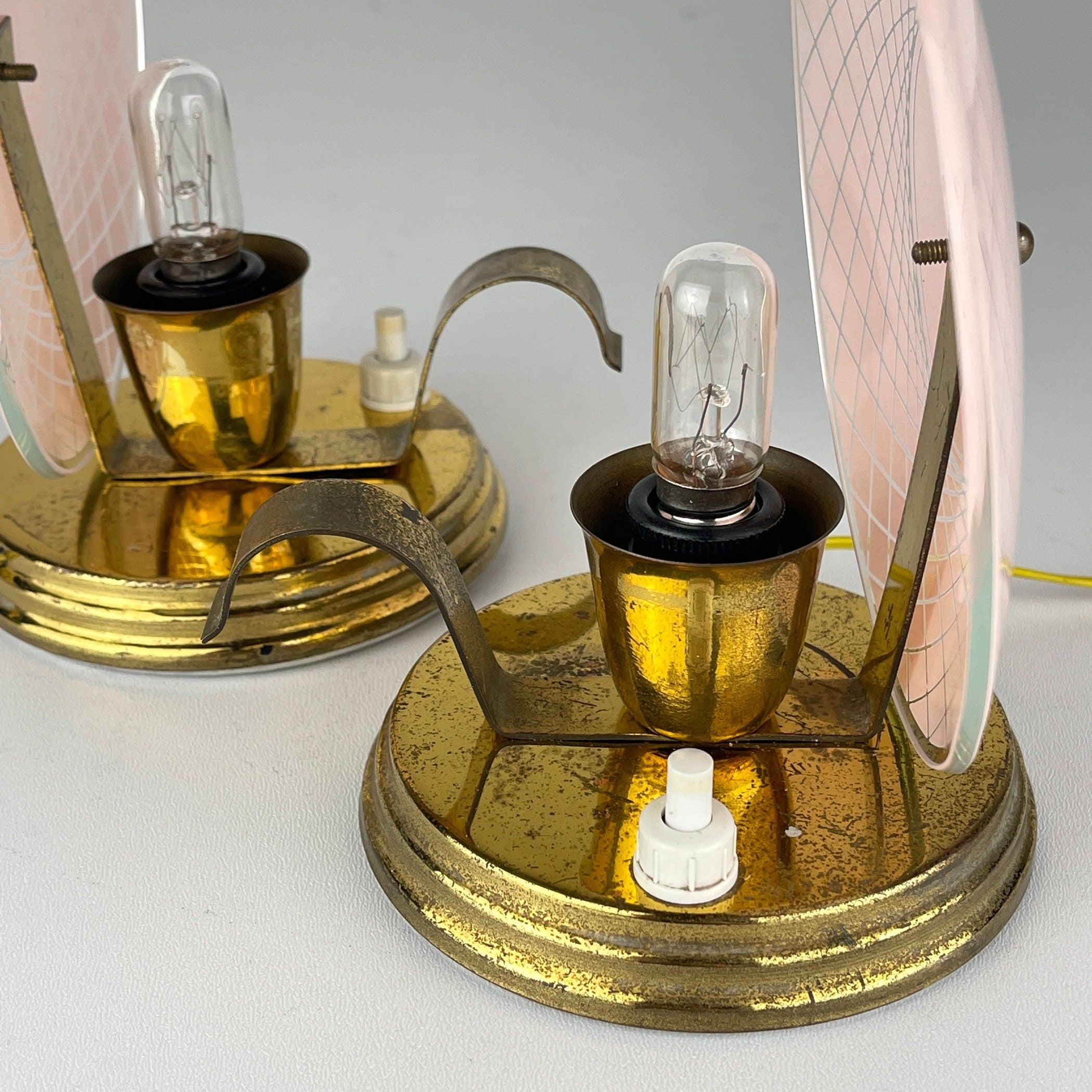 Vintage Italian Table Lamps: Mid-Century Modern Space Age UFO Lights