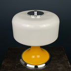Vintage Mid-Century Modern Table Lamp, Italy 1970s, Space Age, Yellow