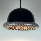 Vintage Murano black pendant lamp by Lino Tagliapietra for VeArt, Italy 1960s
