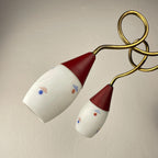 Vintage brass and murano glass chandelier by Stilnovo, Italy, 1960s, Italian Classic Design