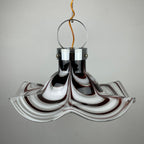 Original murano pendant lamp Flower by AV Mazzega Italy 1970s