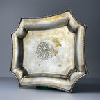 Antique silver plated tray by Queen Victoria Sheffield, England, 1900s