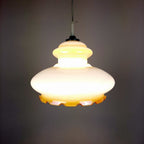 Vintage glass lamp Yugoslavia '70s Mid-century ceiling lamp Retro lighting