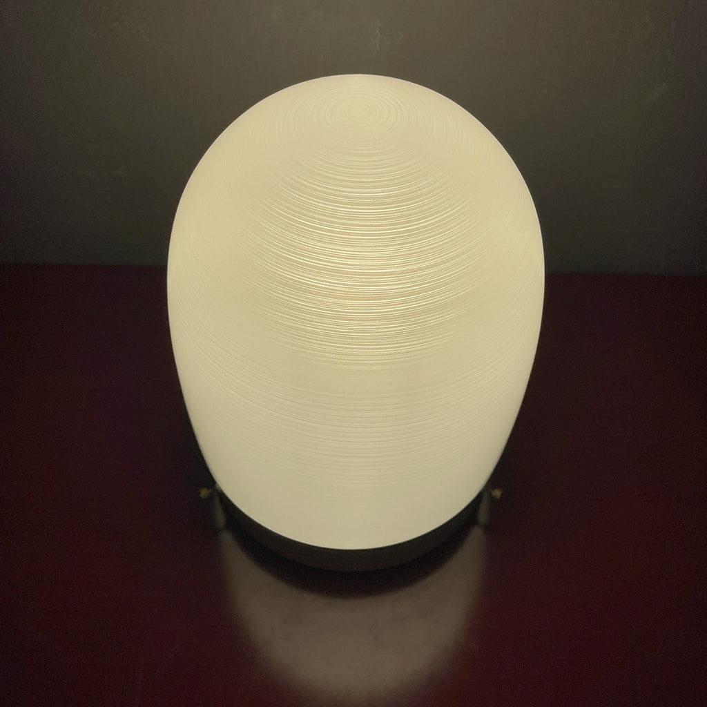 Mid-century white glass ceiling lamp Italy 1970s Retro home decor