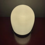 Mid-century white glass ceiling lamp Italy 1970s Retro home decor