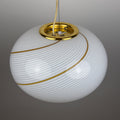 Classic swirl murano pendant lamp Vetri Murano, Italy 1970s