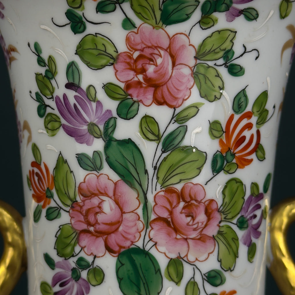 Vintage porcelain vase in the style of "Old Paris", China, Mid-20th Century