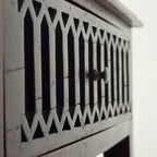 Vintage wood nightstand Italy 1970s