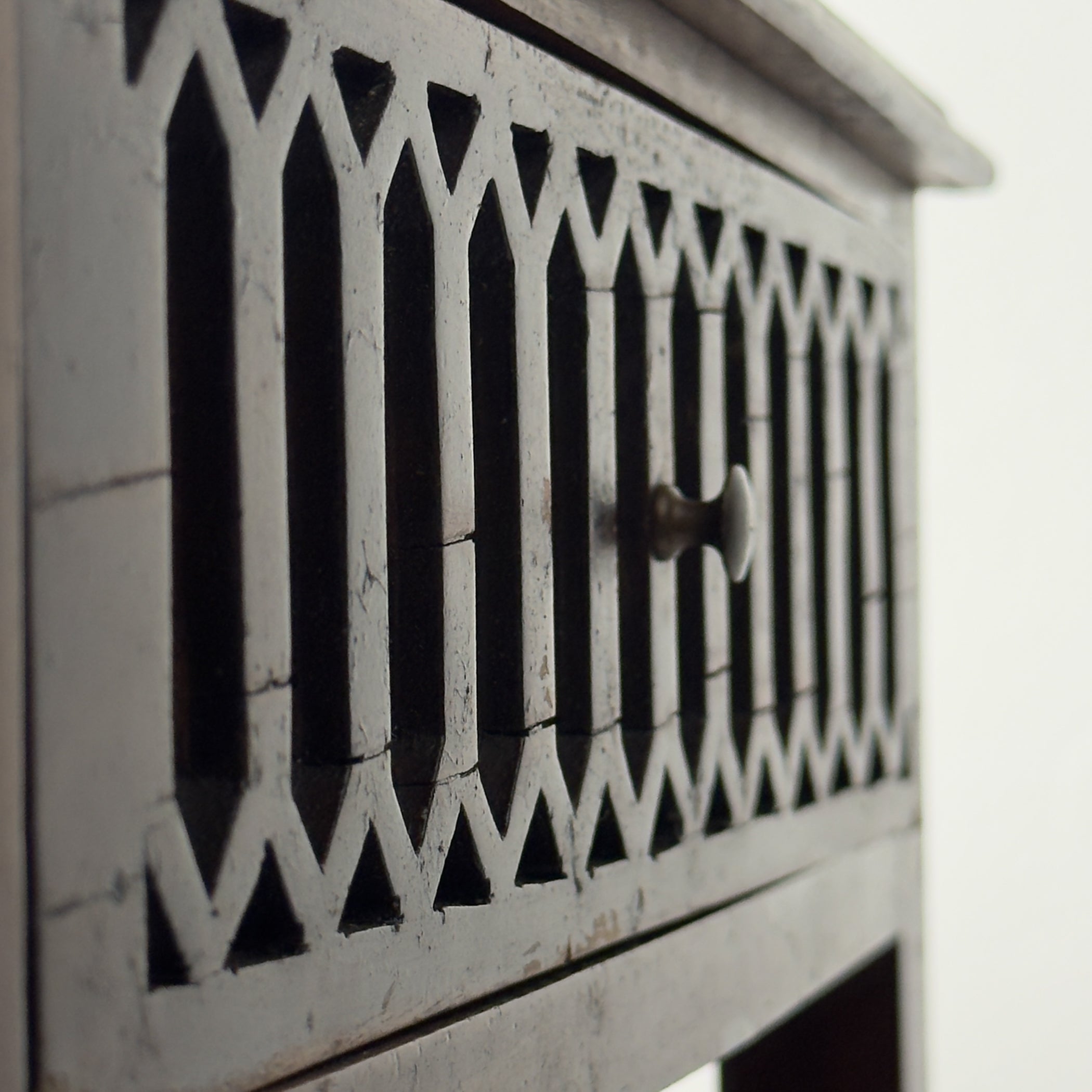 Vintage wood nightstand Italy 1970s