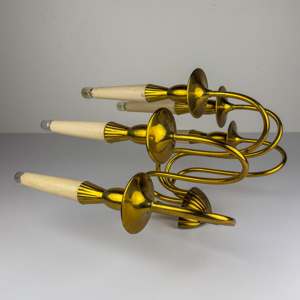 Vintage brass wall lamp by Stilnovo, Italy, 1950s