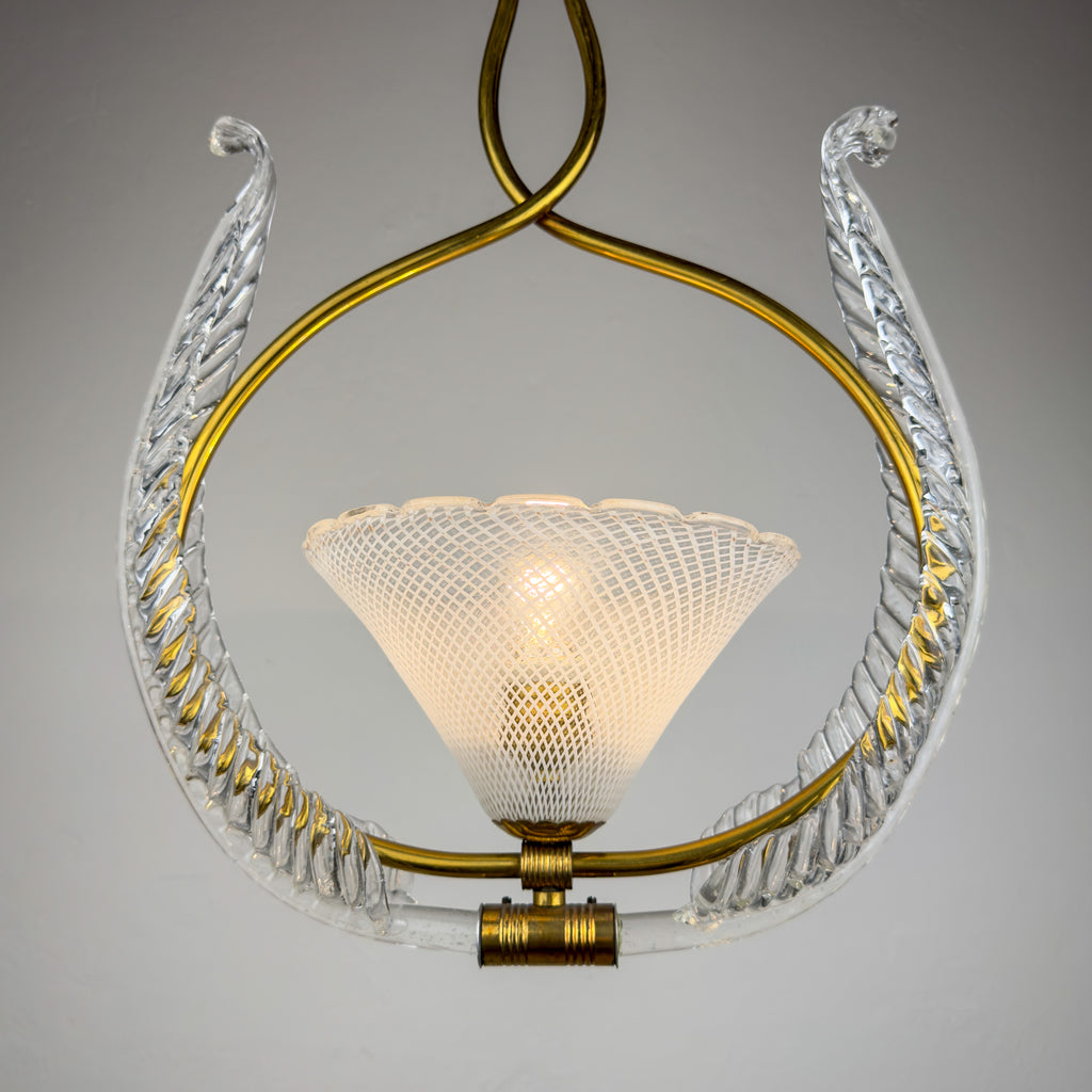 Vintage Murano chandelier by Barovier & Toso, Italy 1930s