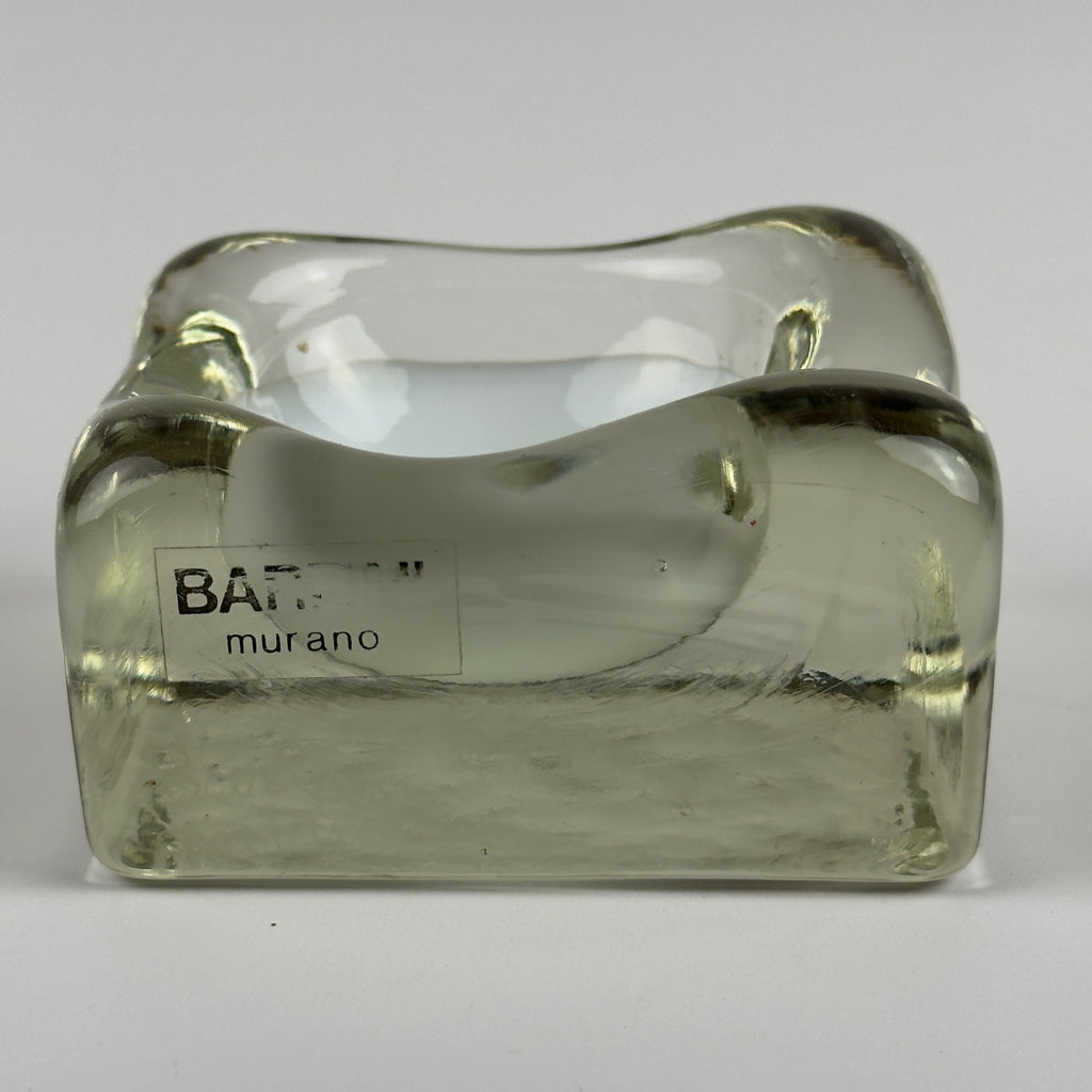 Vintage murano glass ashtray by Alfredo Barbini, Italy 1980s